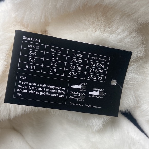 Parlovable softest white slippers size 7/8 - Picture 3 of 3